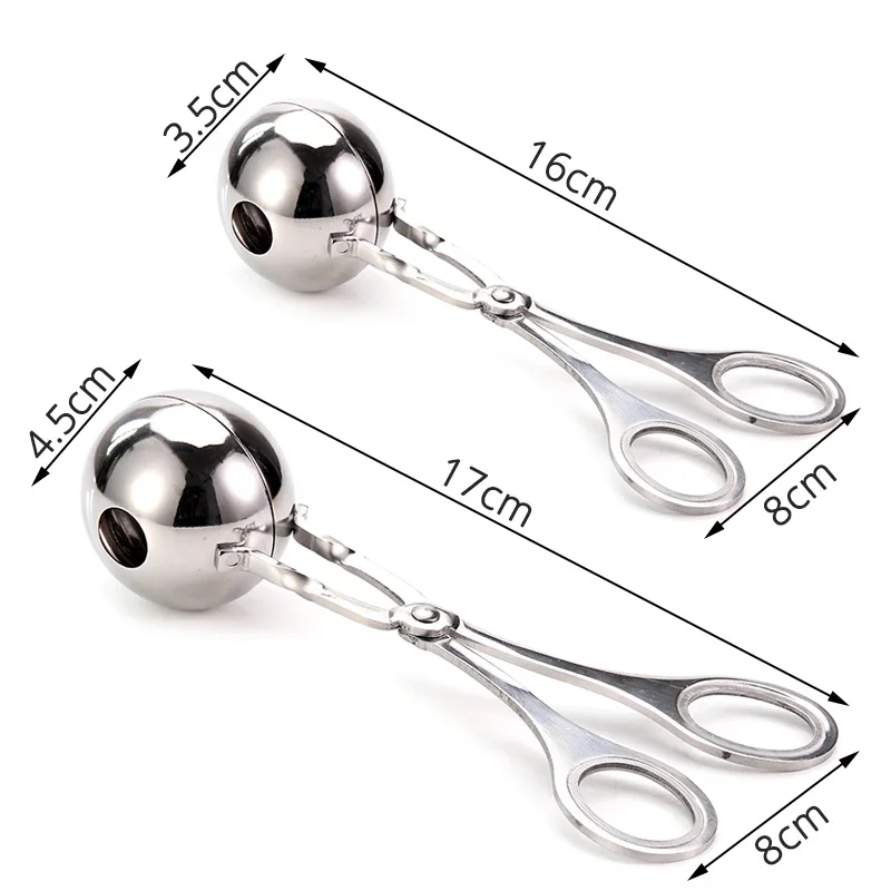 Stainless Steel Meatball Maker Sandwich Stuffing Food Clip Meatballs Clip Mold Beef Fish Meat Rice Ball Maker For Kitchen Tools