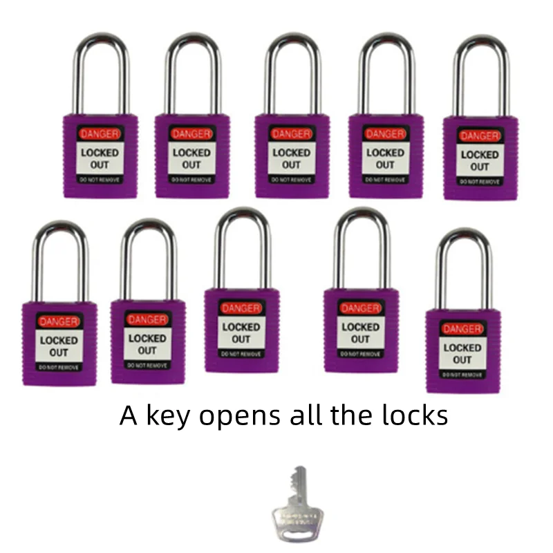 10PCS Luokelock 38mm Lockout Padlocks Open By Same Keys Steel Shackle