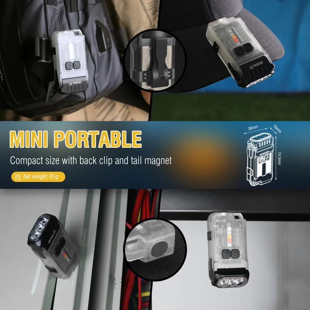 Rechargeable EDC Keychain Light 5