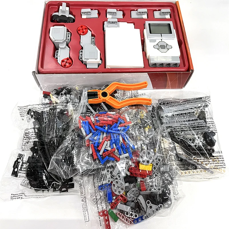 EV3 45544 호환 45560 부품, 학교 교육 보조 로봇 빌딩 블록, 교육 코어 세트 부품, DIY 스크래치 브릭 장난감