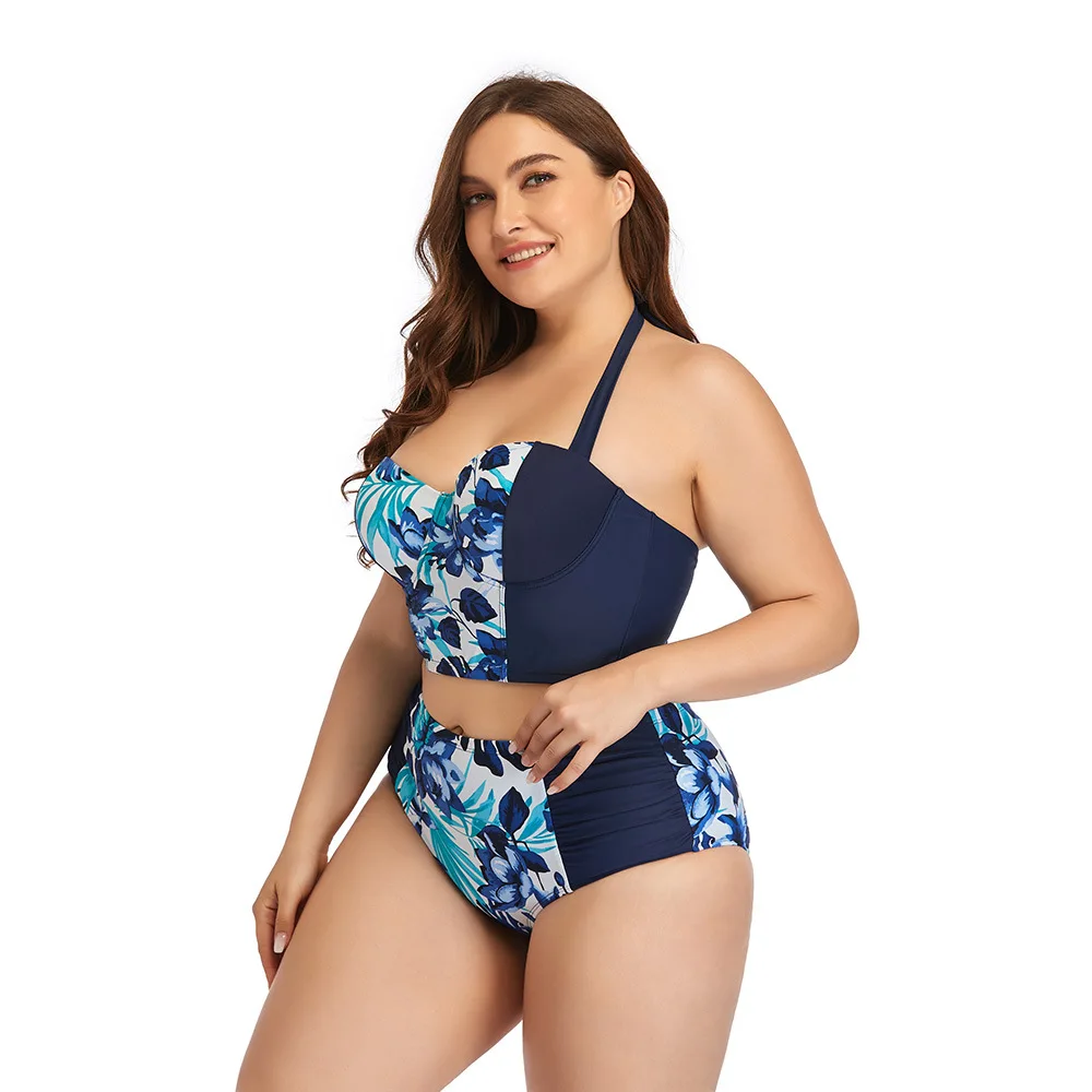 Plus Size Swimwear Women One-piece Push Up Swimsuit One Piece