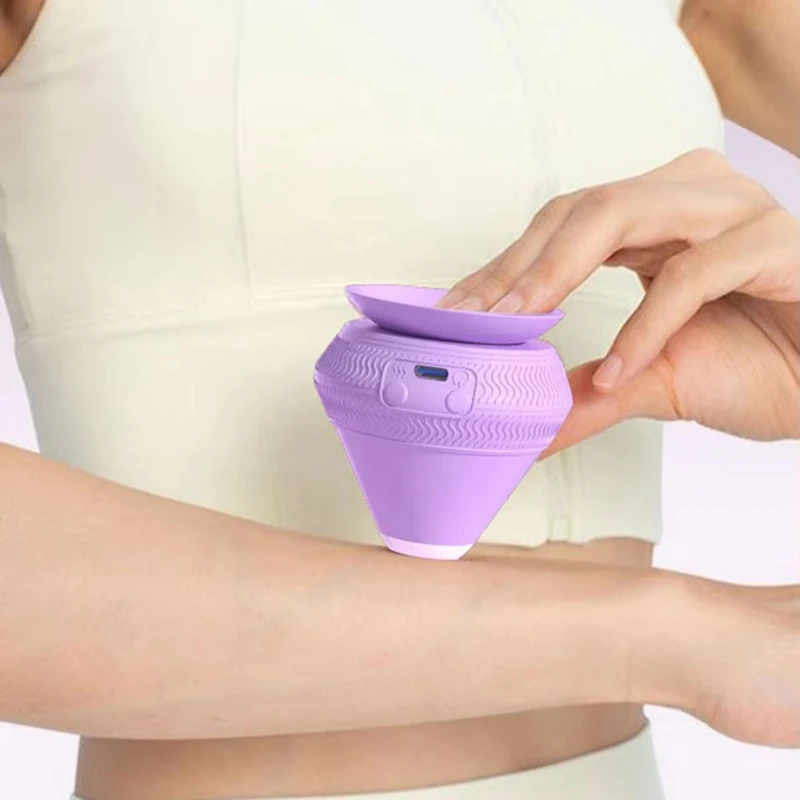 CACI USB Rechargeable Silicone Massage Ball-Vibrating Fitness Massager For Muscle, Waist, Back Relaxation & Pain Relief