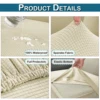 Stretch Sofa Cushion Cover Patio Waterproof Jacquard Sofa Seat Furniture Protector Slipcover with Elastic Bottom For Living Room 6