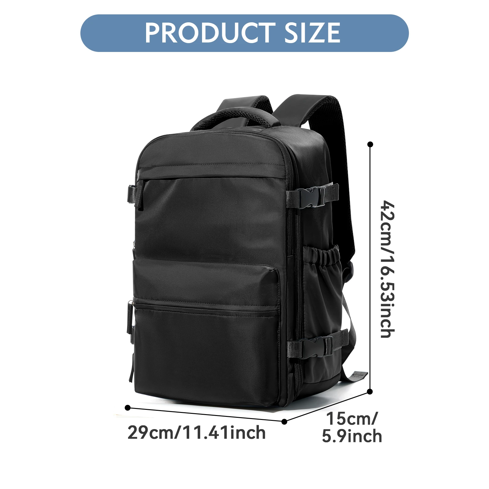 BAGZY Zaino da Viaggio Aereo Bagaglio a Mano Zaino 40x30x20 Impermeabile Zaino per Aereo Zaini Porta PC 15.6 Pollici Con porta USB Antifurto Borsa da Cabina 25L Zainetto Donna Uomo per Trekking BAGZY Zaino da Viaggio Aereo Bagaglio a Mano Zaino 40x30x20 Impermeabile Zaino per Aereo Zaini Porta PC 15.6 Pollici Con porta USB Antifurto Borsa da Cabina 25L Zainetto Donna Uomo per Trekking
