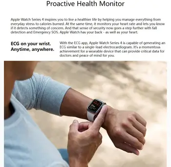 Apple Watch Series 4 (GPS , 44MM) - Space Gray Aluminum Case with Black Sport Band (Renewed) 4