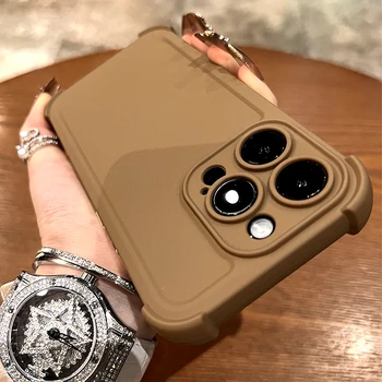 Luxury Soft Liquid Silicone Phone Case For iPhone 11 12 13 14 15 Pro Max Plus XS X XR Max Candy Shockproof Bumper Back Cover - Image 1
