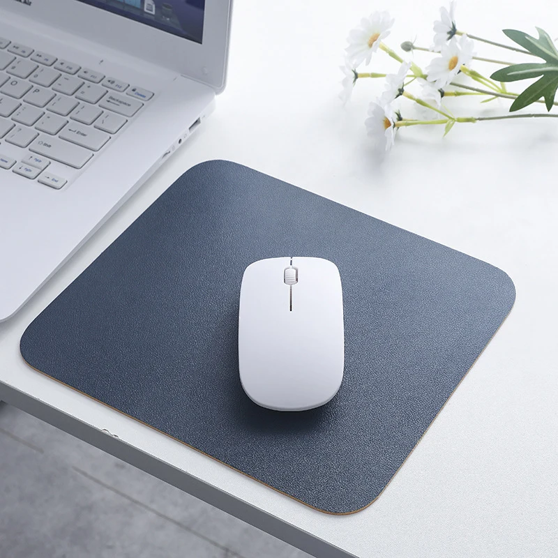 Waterproof PU Leather Mouse Pad Gaming Mouse Pad Simple Solid Color