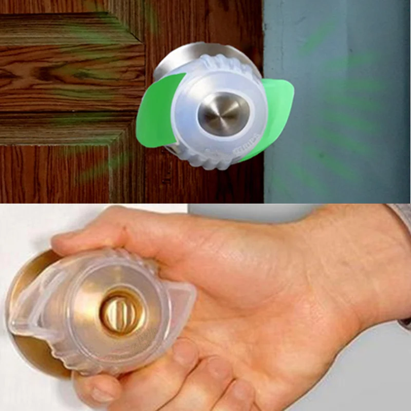 New Fluorescent door knob dust covers Round Wall Protector Door Handle Bumper Guard Stopper Child Baby Safety Supplies Crash Pad