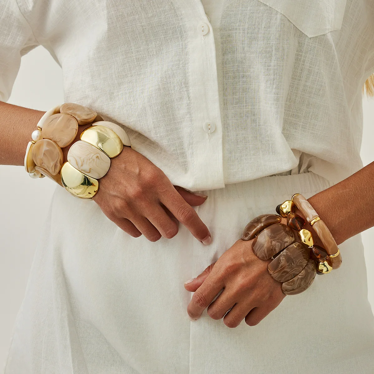 Elegant Beige Armbånd