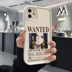 One Piece Wanted Poster Soft Silicone Phone Case - White Cover - iPhone 15 Plus (White1)