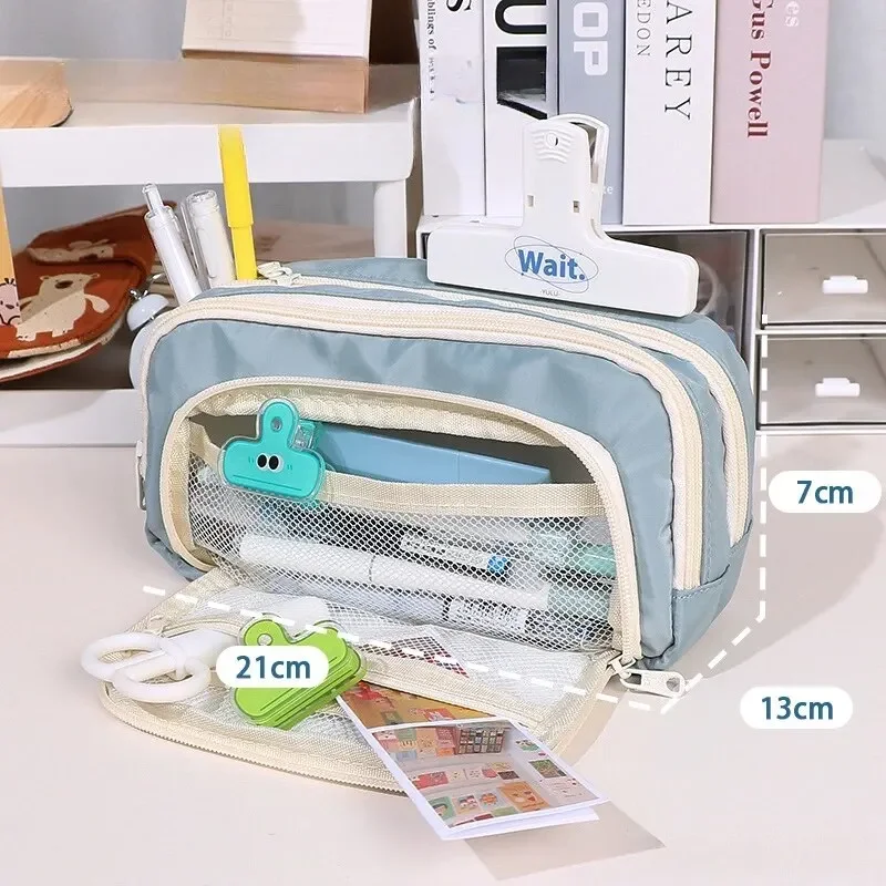 Versatile Large Capacity Portable Stationery and Cosmetics Bag
