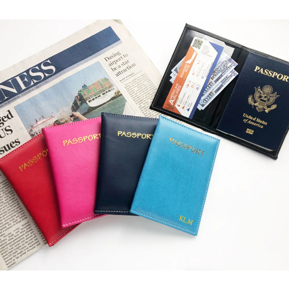 Personalised Travel Accessory Set Airport Passport Cover & 