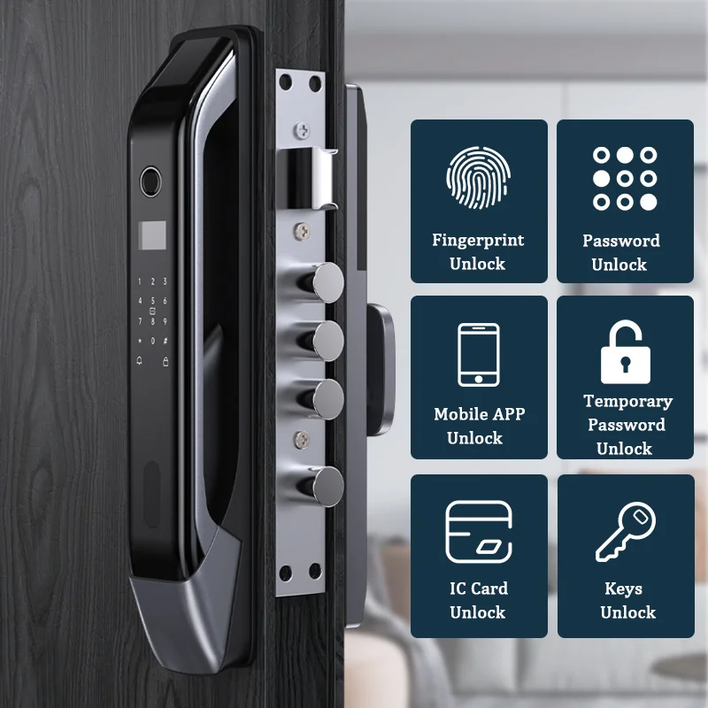 Fingerprint Door Lock Smart Door Lock Electronic Lock Smart Lock Password Lock Digital Password Electronic Locks APP Remote Control Unlock Automatic Fingerprint Smart Door Lock Camera