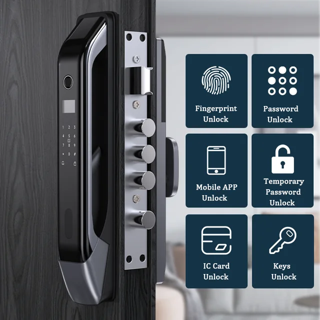 Digital Password Electronic Locks APP Remote Control Unlock Automatic Fingerprint Smart Door Lock 2