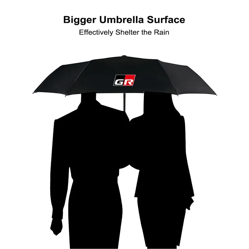 For GR SPORT Toyota YARiS Supra Corolla Prius Harrier Camry Tacoma RZ Car Fully Automatic Folding Umbrella Sunshade Accessories