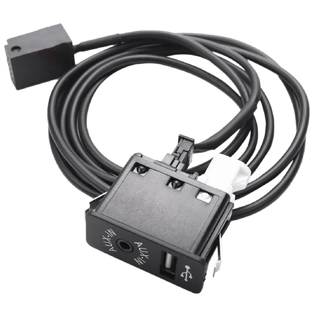 

1x AUX USB Interface Panel + Cable For BMW For MINI For COOPER E39 E53 X5Z4 E85 E86 X3 E83 4-pin Black Cable Adapter And Socket