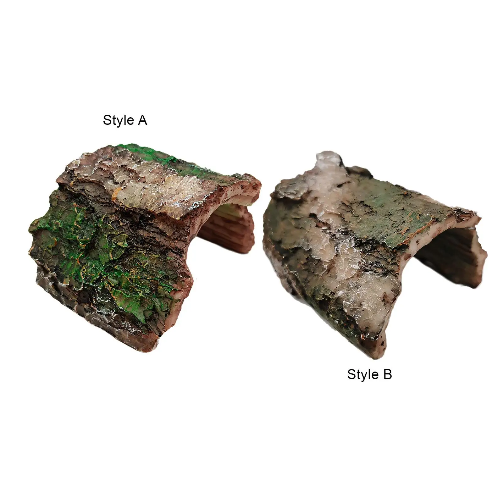 Reptile Hideout Accessories Landscaping Decoration Habitat Hollow Tree Trunk for