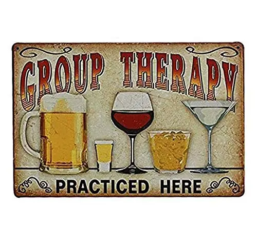 

Patisaner Plaque Poster Cafe bar Pub Beer Wall Decorative Art tin Sign Practice Group Therapy here Metal tin 20x30cm