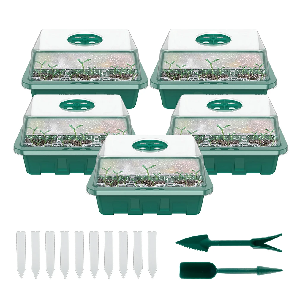 Seedling Trays 5/10Pcs for Hydroponics Growing System Indoor Gardening Sowing
