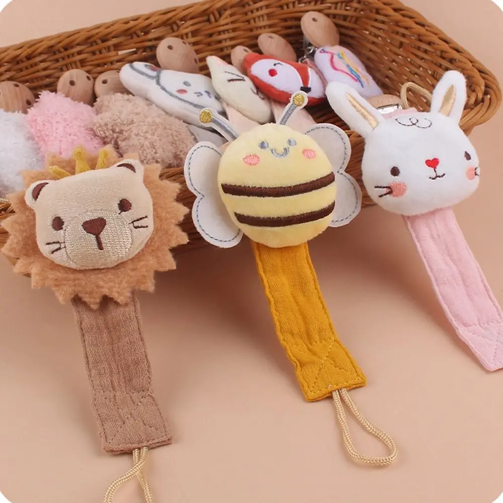 

Baby Pacifier Clip Chain Kids Soft Handmade Cloth Animal Pacifiers Holder Chain Teether Nipple Dummy Clips Newborn Shower Gift