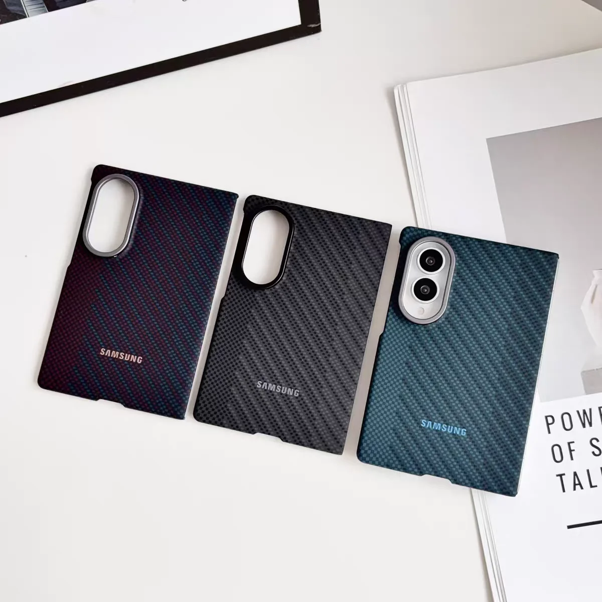 Ultra Slim Shockproof Carbon Fiber Magnetic Phone Case with Aramid Fiber Texture