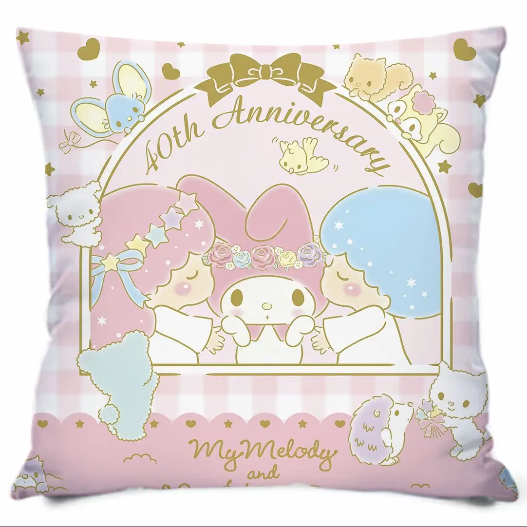 Miniso Sanrio Kuromi Hello Kitty Cinnamoroll My Melody plush pillow cushion interior decoration ornaments sleeping pillow 3