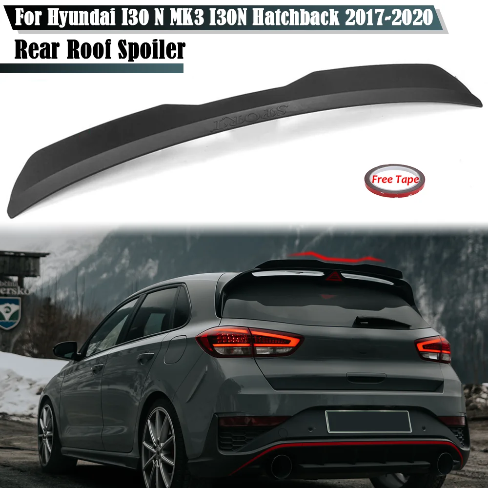 

Car Rear Roof Spoiler For Hyundai I30 N MK3 I30N Hatchback 2017 2018 2019 2020 Black / Carbon Look Rear Trunk Spoiler Wing Lip