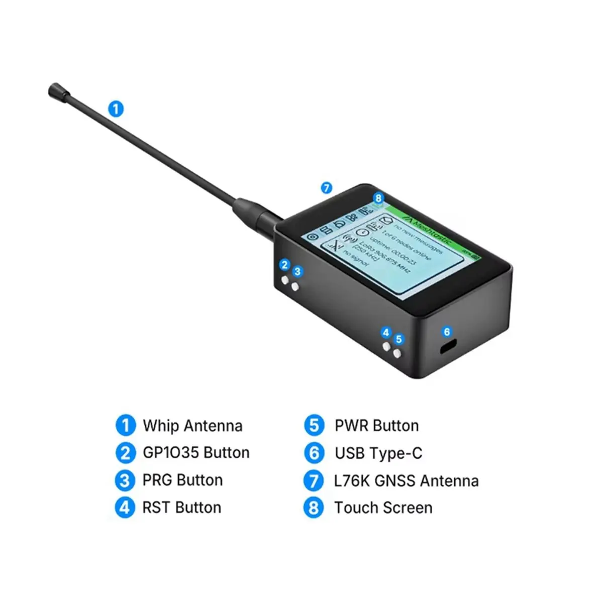 A003 WiFi LoRa 32 V4 확장 키트 WiFi LoRa 32 V4 개발 보드 SX1262 BLE 터치 스크린(배터리 없음) 메쉬스타틱용