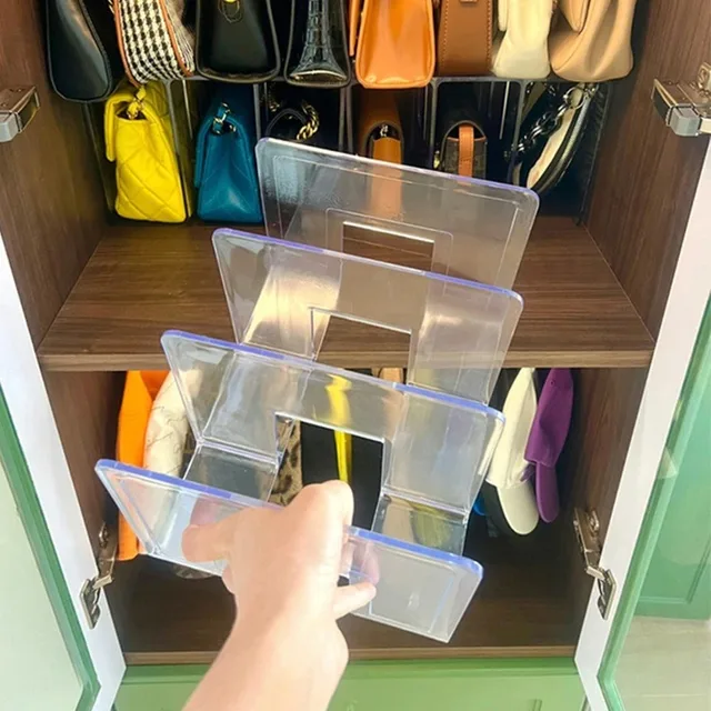 Handtasche Lagerregal Kleiderschrank Trennwand Regal - Luxus Tasche Lagerregal Transparente Geldbörse Handtasche Teiler Regal Taschen Display Racks