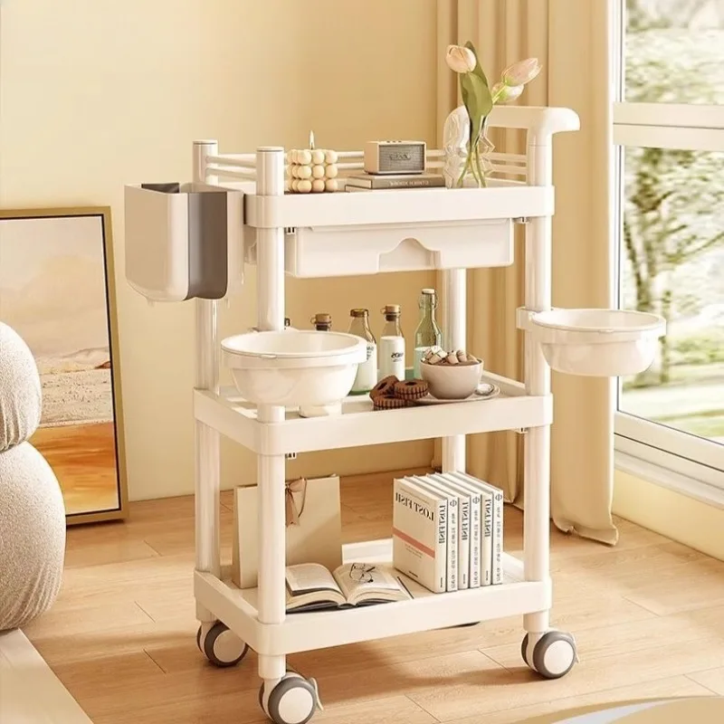Carrello professionale per salone di bellezza Carrello mobile per attrezzi per la cura della pelle Supporto per coppette rotanti di fascia alta Supporto per attrezzature multifunzionali - immagine 5