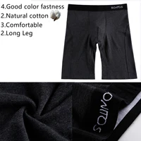 Boxer en coton pour hommes, sous-vêtements à jambes longues, short, grande taille et culotte, marque de luxe, nouveau Style 2023 3