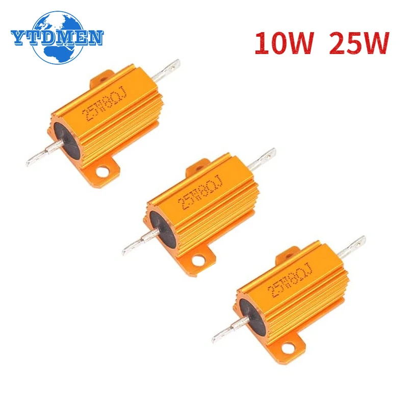 2PCS 100W 50W 25W 10W Potenza In Alluminio 0.1 ~ 1Kohm - Foto 12