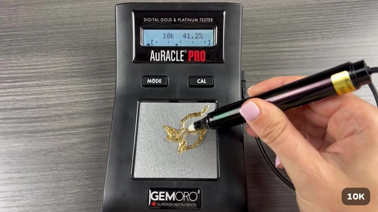 GEMORO AURACLE PRO Gold Platinum Tester Display LCD de alta