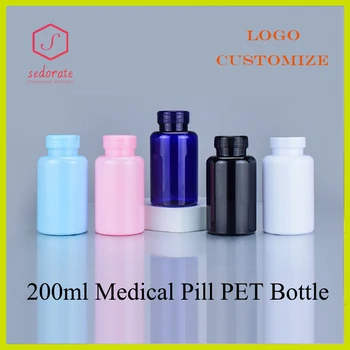 10/20/50/100 pz 200ml bottiglia in PET coperchio Flap 200cc vuoto plastica vitamina Tablet ricarica bottiglia contenitore medico pillola JB23073101 1