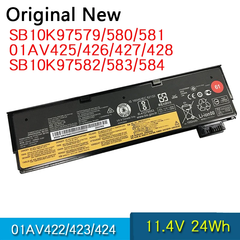 

Original Battery 01AV422 01AV423 01AV424 01AV425 01AV426 01AV42 01AV428 01AV452 01AV490 01AV492 For Lenovo ThinkPad T580 P51S