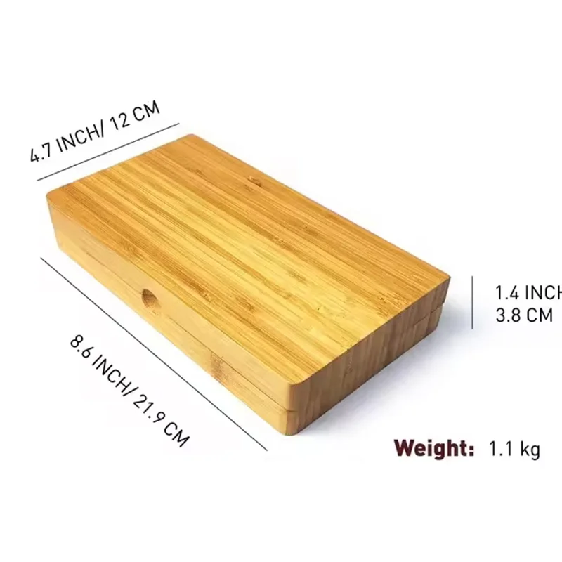 Backflip Bamboo Rolling Tray with Magnetic Lid Durable Rolling Tray with Cleaning Brush and Samll Rolling Tool 4