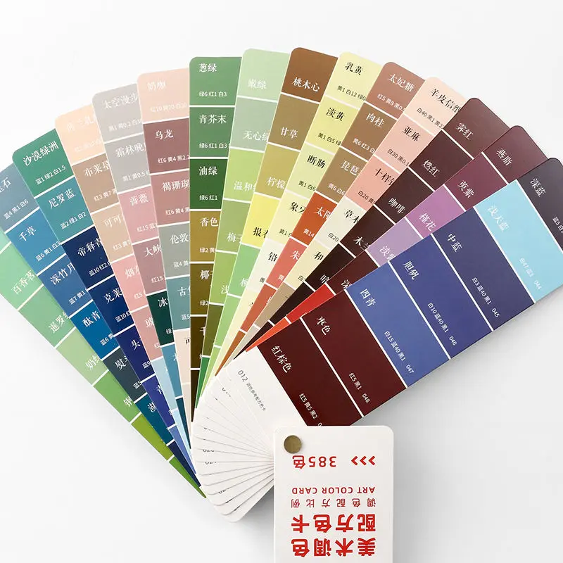 385 컬러 믹싱 카드 포뮬러 비율 가구, 가죽 의류, 파우더 페인트 페이스트, 셀프 스프레이