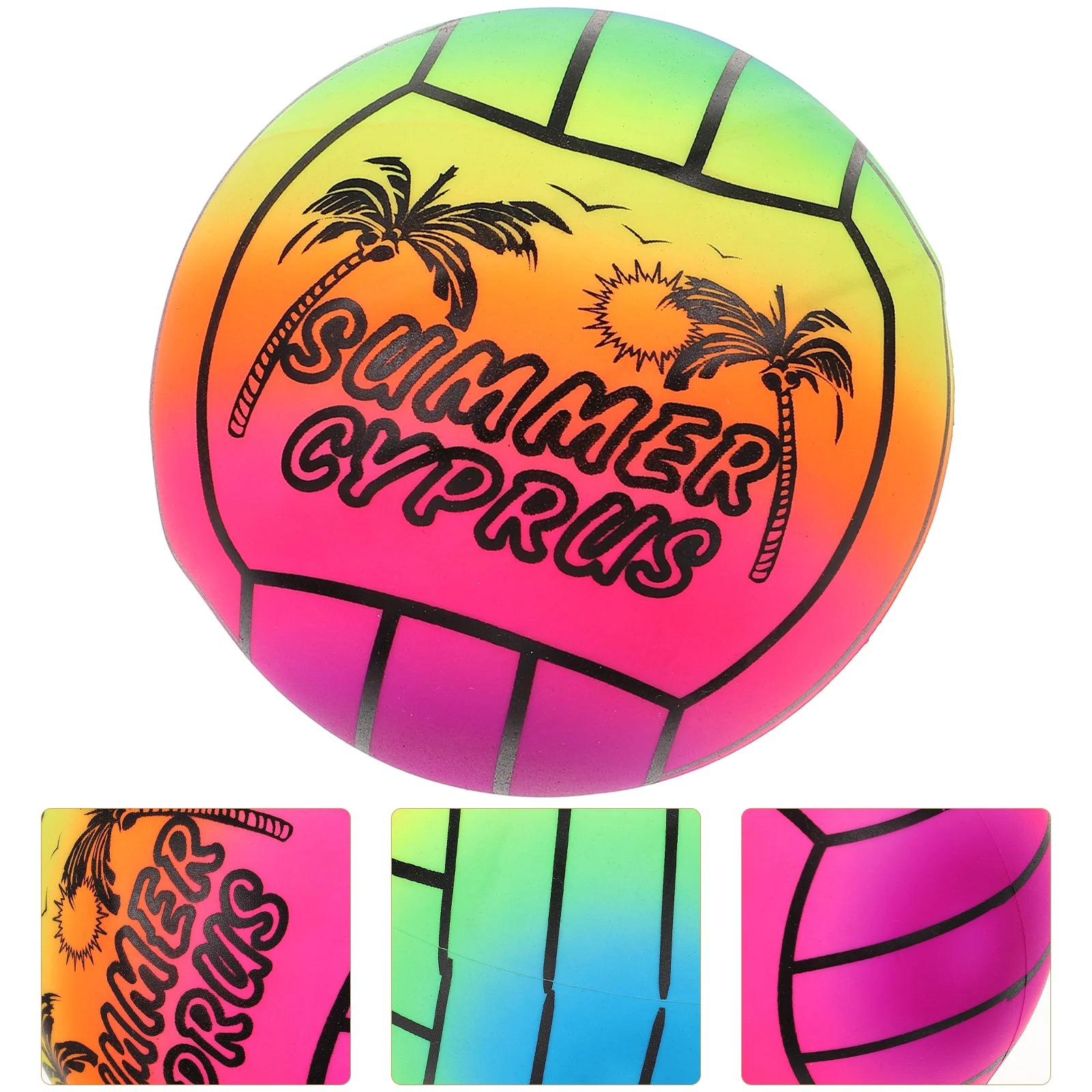 

Inflatable Rainbow Volleyballs Outdoor Inflatable Beach Ball PVC Volleyball Decorative Sports Ball Swimming Pools Party Favor