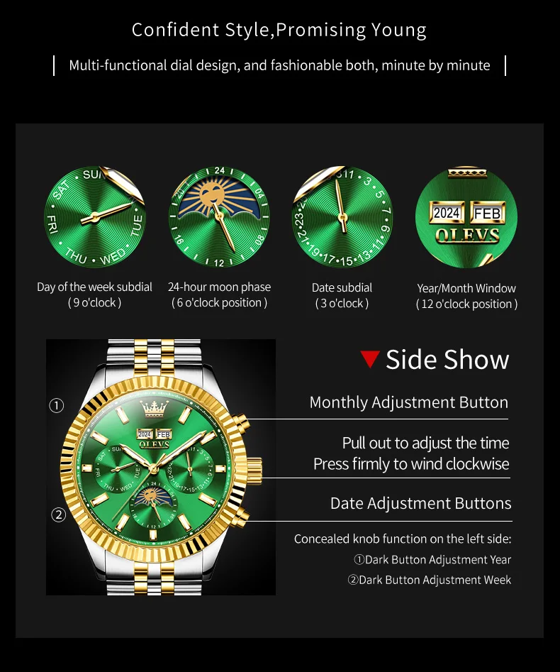 OLEVS 6688 Automatic Mechanical Men's Watch description image 6