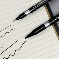 10pcs Dual-Tip Permanent Markers – Black Ink, Fine & Thick Tips – Ideal for Drawing, Calligraphy, Sketchbooks, Fabric, Wood 6