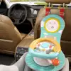 Baby Car Steering Wheel Toy Adjustable Interactive Games Driver Training Simulation Driving for Car Back Seat Batteries Powered 2