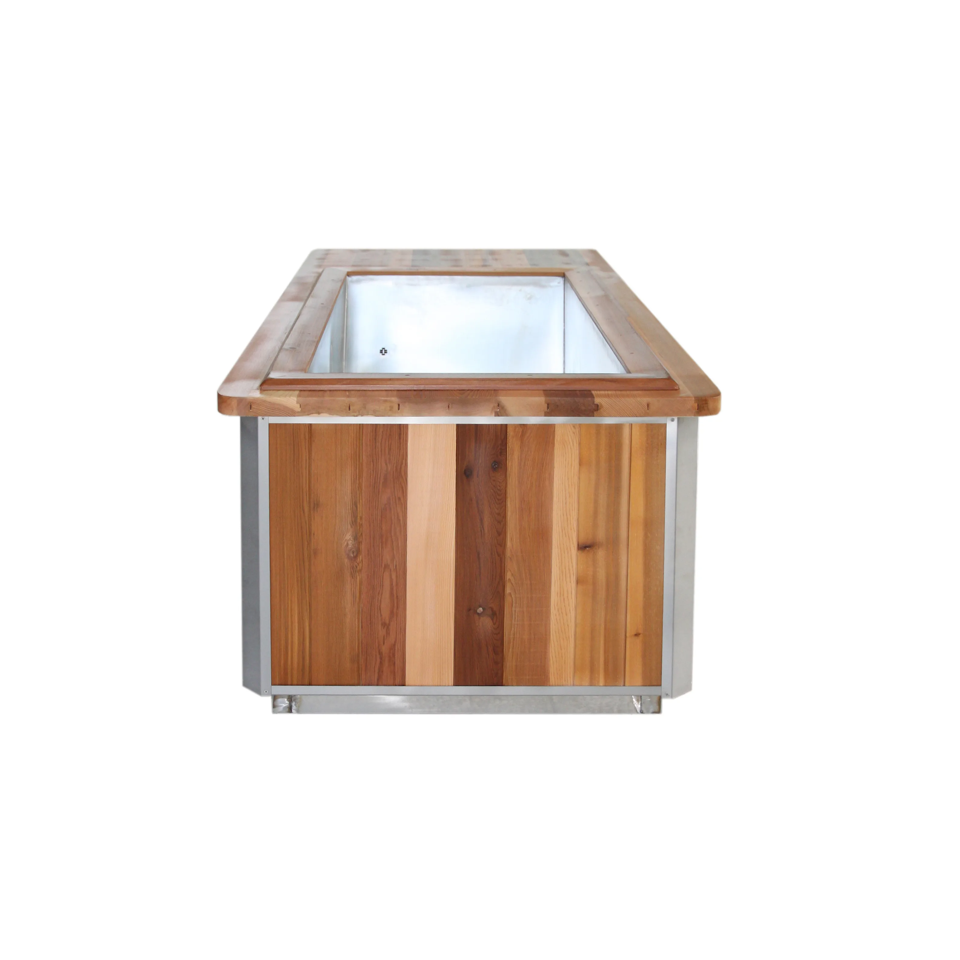 Red Cedar Wood Ice Bath Cold Plunge Tub With Chiller and Filter for 2 Person