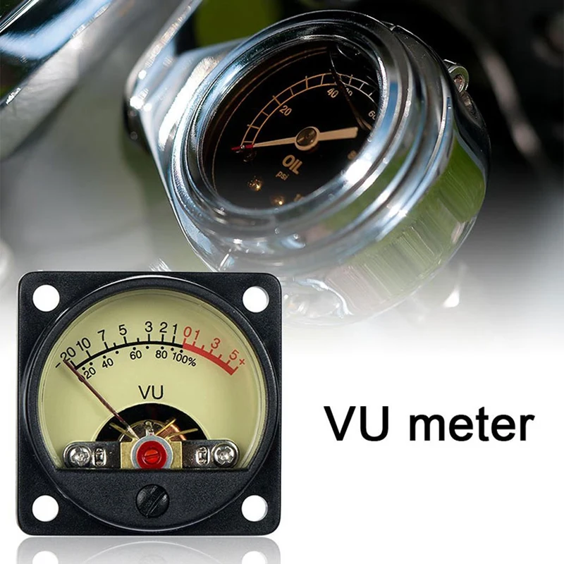 VU Level Meter TR-35 500 VU Meter Panel Mechanical Pointer Type Audio Level Meter White LED 2.8-3.8V 20MA 2