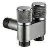 G1/2 1 In Two Out Double Control Washing Machine Faucet Toilet Triangle Valve 1 In Two Out Dual Control Angle Valve New 5