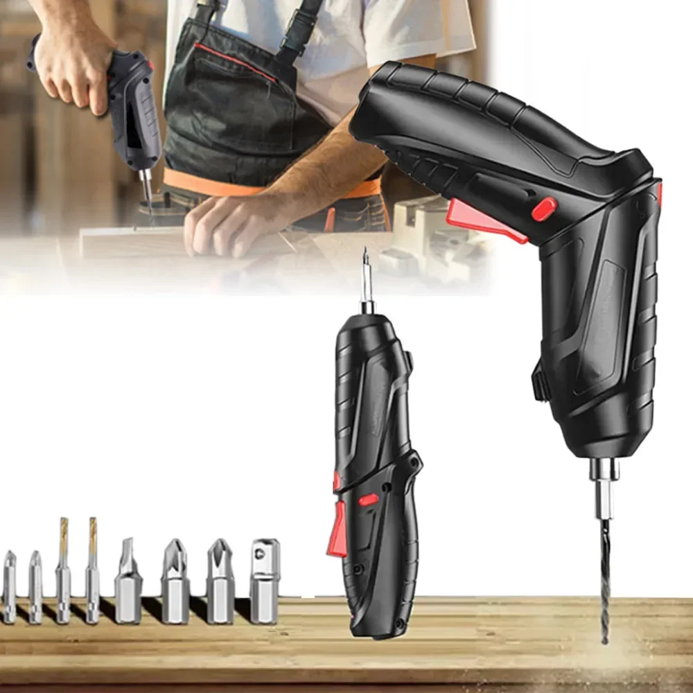 3.6V Powerful Impact Drill Screwdriver LED Lighting Electric Power Screwdriver Set Portable Mini Electric Screwdriver Power Tool