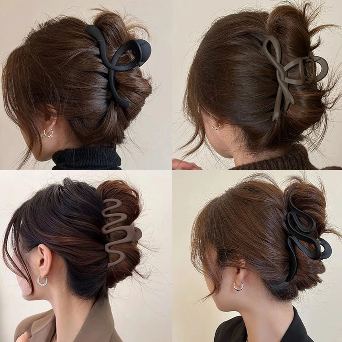 New Korean Frosted Large Bow Hair Clip Women Temperament Fashion Advanced Sense Of New Shark Clip Girls Hair Accessories