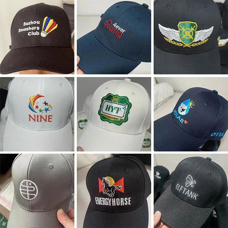Custom Baseball Caps Hat Custom Logo Men's Cap Hip Hop Snapback Adjustable Embroidery Print DIY Team Logo Designer Baseball Caps 2