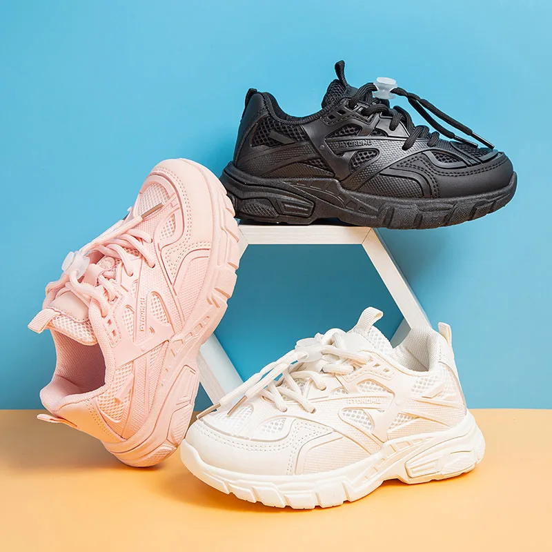 

Student Sports Net Shoes Girls Spring Summer Autumn New Children Daddy Shoes Casual White Shoes Teenagers Boys