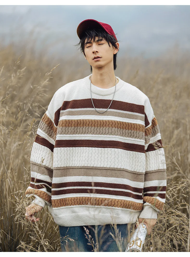 Men's y2k Knitted Sweater Patchwork Pullovers Korean Fall Winter Clothes Quality Sweatshirts For Men Knitwear Clothing Women