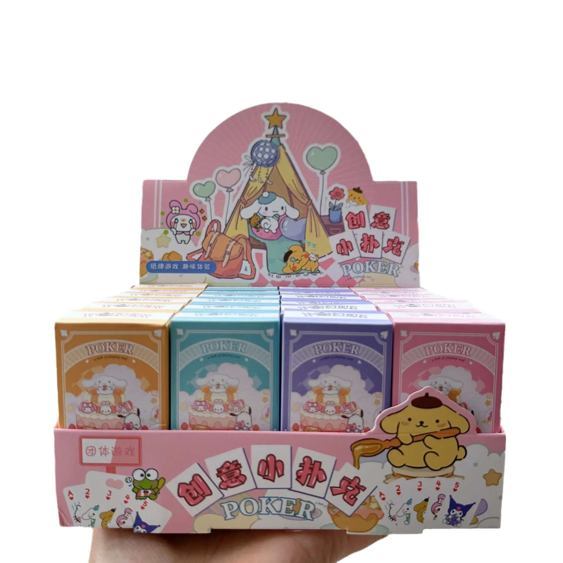 

4/24 коробки Sanrio покерная игра мультфильм аниме почтовые лучи Коричный Хелло Китти настольная игра реквизит милые фото реквизиты